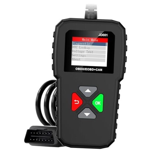 Car Code Reader OBD2 Scanner, Read and Erase Fault Codes, Automotive CAN