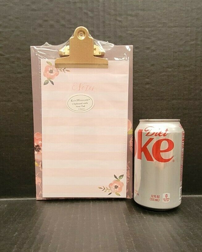 **KATE WINDGATE DESIGNS** Clipboard with Notepad 2018 Sealed Retired 75 Sheets
