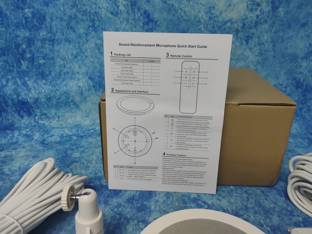 Modulit Solutions Ceiling Microphone M800. No Mounting Plate.