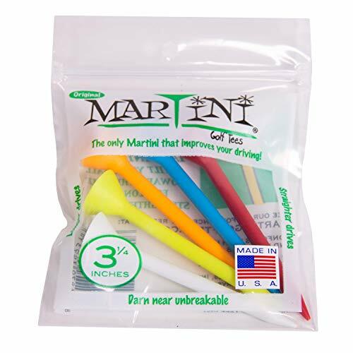 Martini Golf 3-1/4" Durable Plastic Tee 5-Pack -Assorted Colors