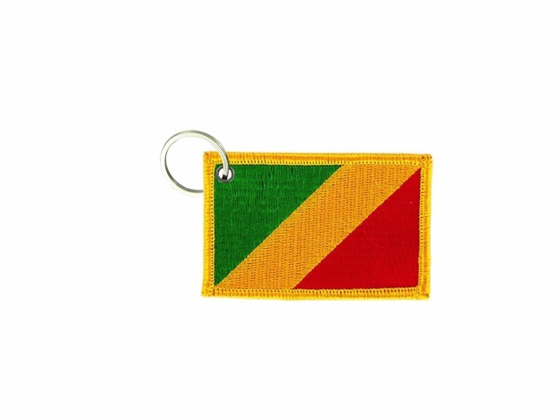 Keychain Brooch Patch Badge Flag Congo Congolese