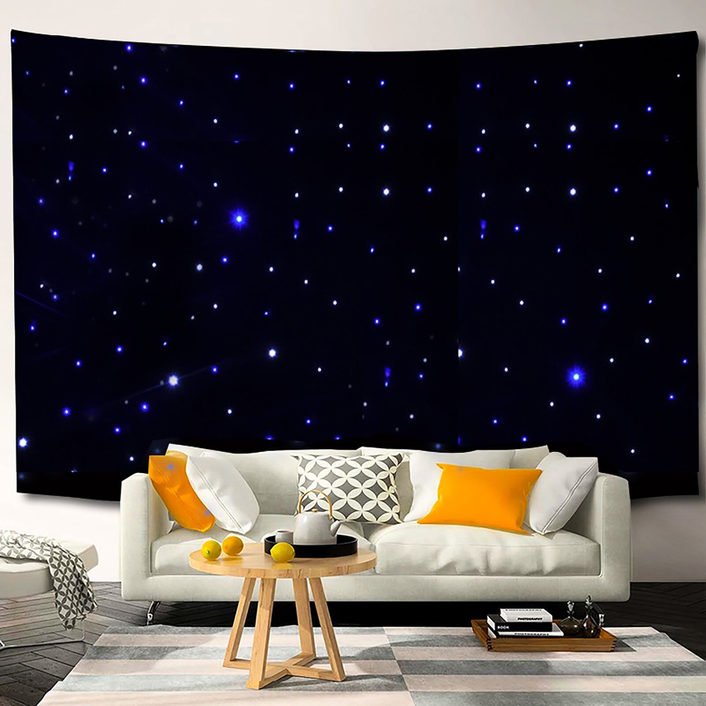 LED LED Backdrop Curtain with Remote Control - White & Blue Starlight Effect