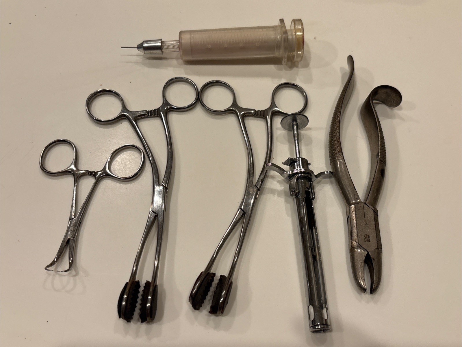 Antique Lot Of Medical Doctor's Surgical Tools and Parts, Oddities Sold As Found