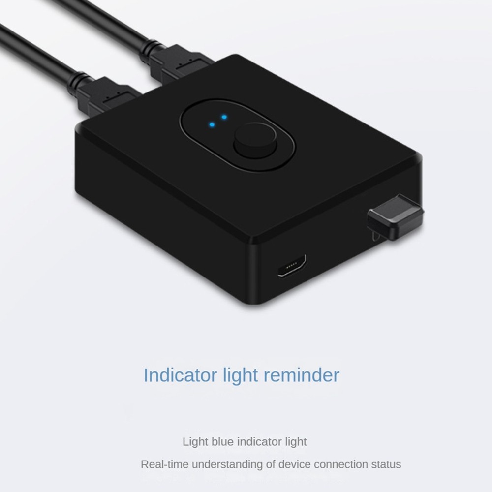 USB 2.0 KVM 1X2/2X1 Switcher USB Splitter Shared Controller for Laptop8991