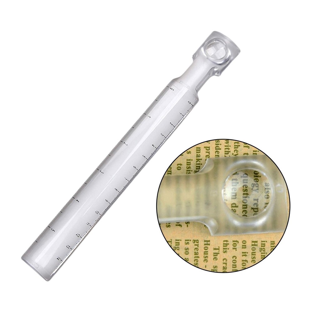 Portable Bar Magnifying Ruler for Reading Papers Document Labels