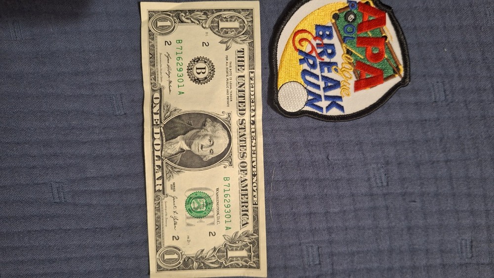 APA Pool Leagues Break & Run patch. New