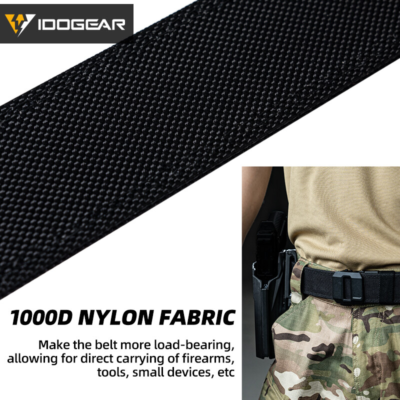 IDOGEAR Tactical Belt 1.5" Sturdy Ratchet Nylon Gun Belt Rigid Heavy Duty Army