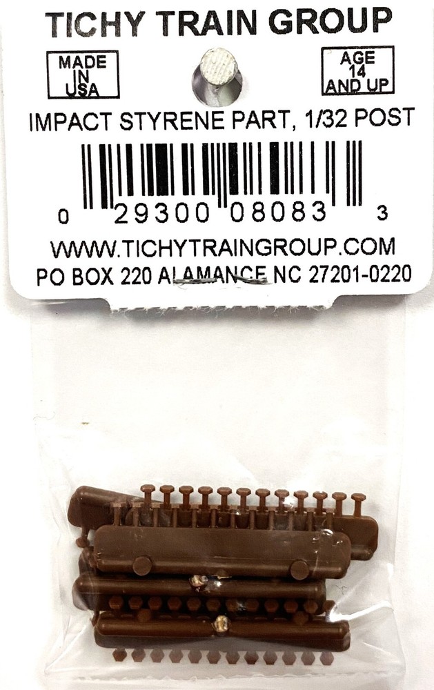 HO Scale Tichy Train Group 8083 6" Hex Head Bolt pkg (96)