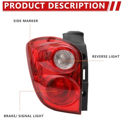 Tail Light Assembly Compatible With 2010 2011 2012 2013 2014 Left Driver Side
