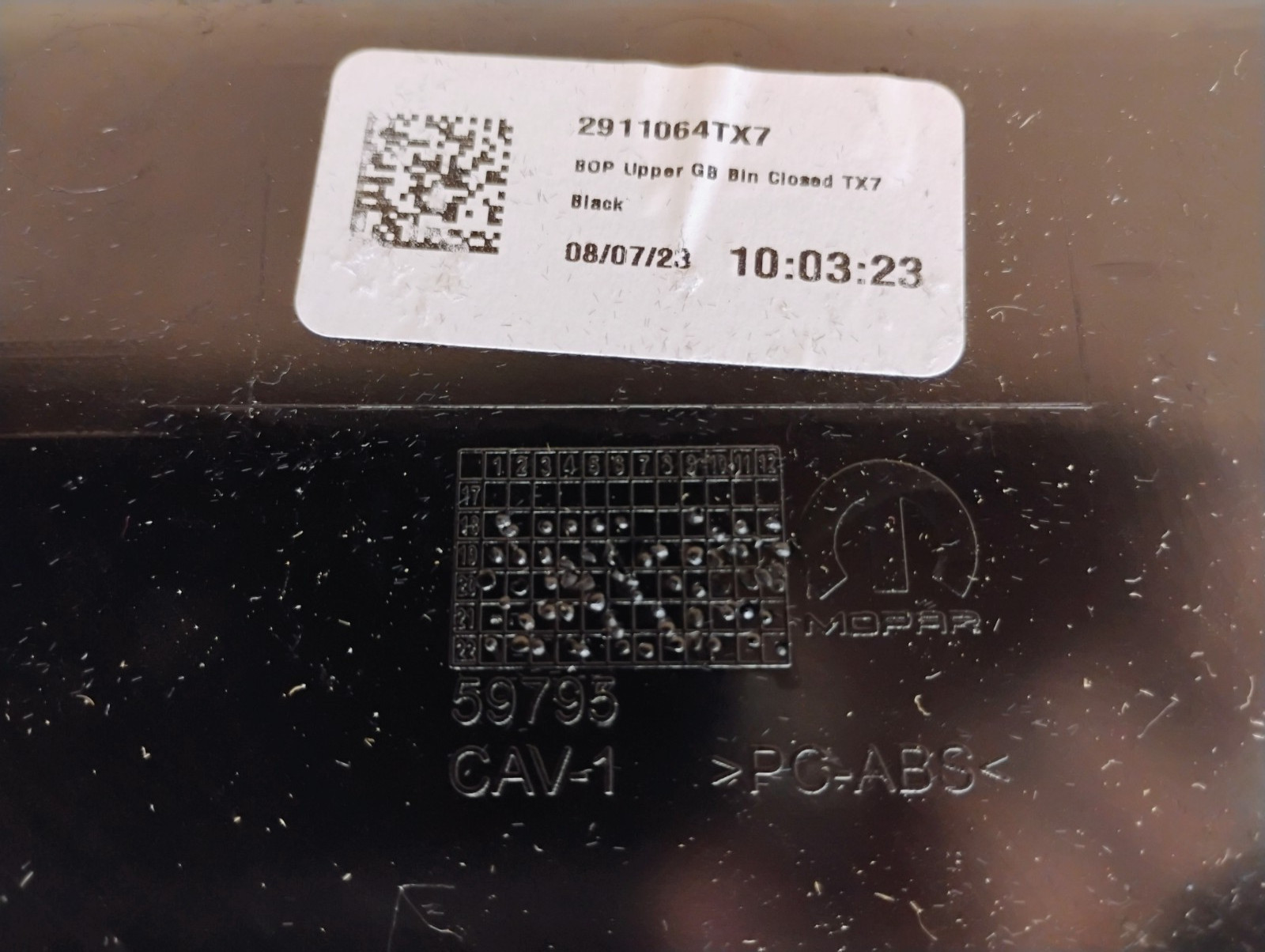 OEM Carbon Fiber Instrument Panel Glove Box 2021-2024 Ram 1500 TRX 6WQ592X7AB