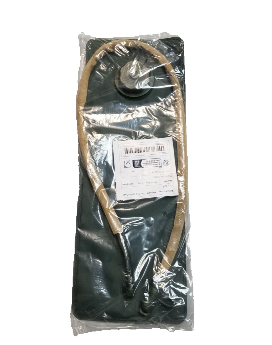 3L 106 oz Hydration Bladder w Tube & Bite Valve Green / Coyote 18"L x 6.75"W NIB