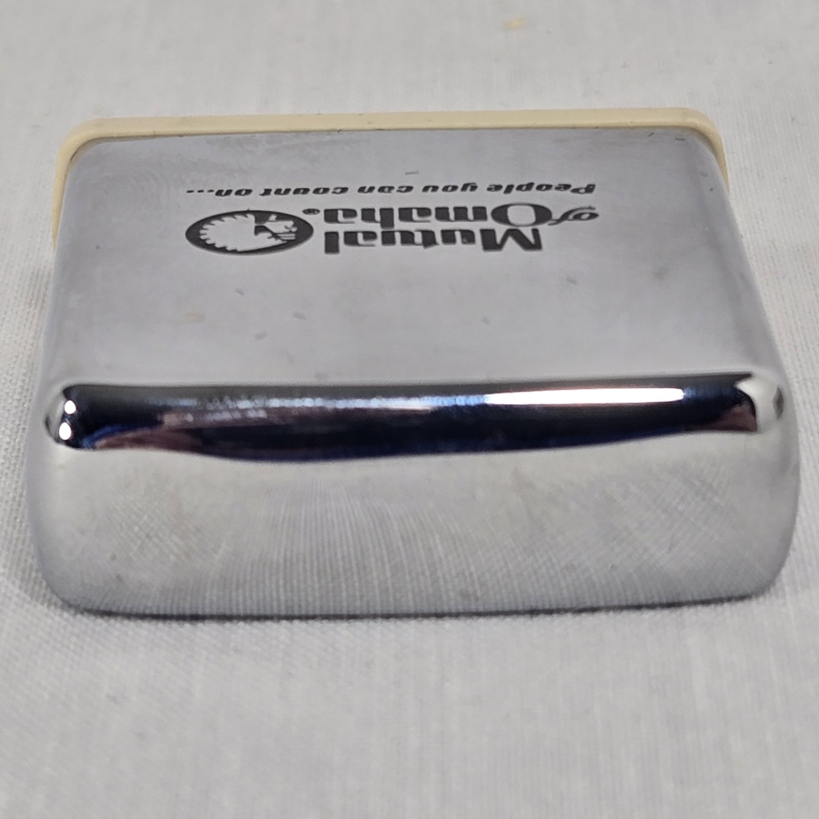 Zippo Mutual Of Omaha Metal Pill Box Vintage Advertising Tobacciana Promo Item