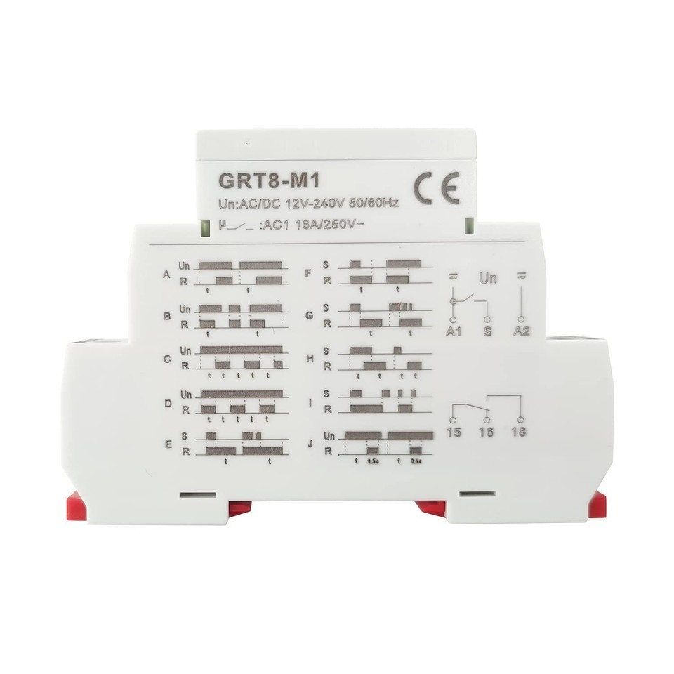 Multifunction Time Relay DIN AC/DC 12V to 240V Timer Off On Delay Pulse interval