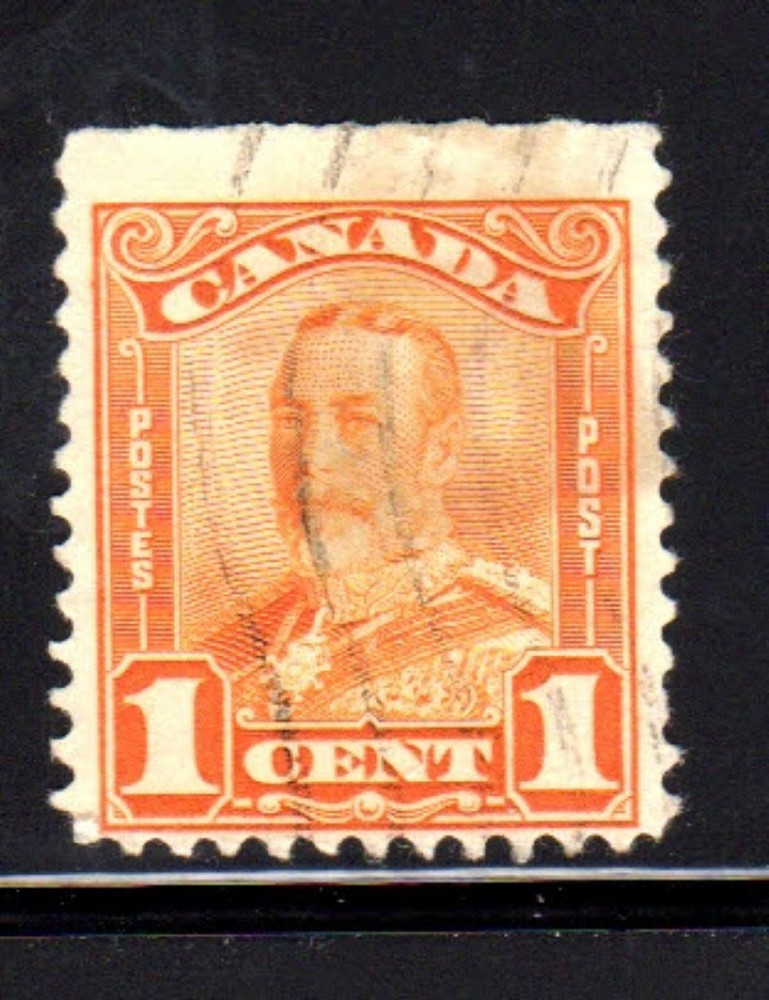 CANADA #149  1  CENT KING GEORGE V SCROLL ISSUE   USED   a
