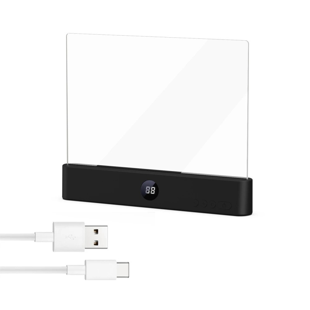 Book Light, Rechargeable Clear LED Flat Reading Light with 3 Colors & Timer, ...