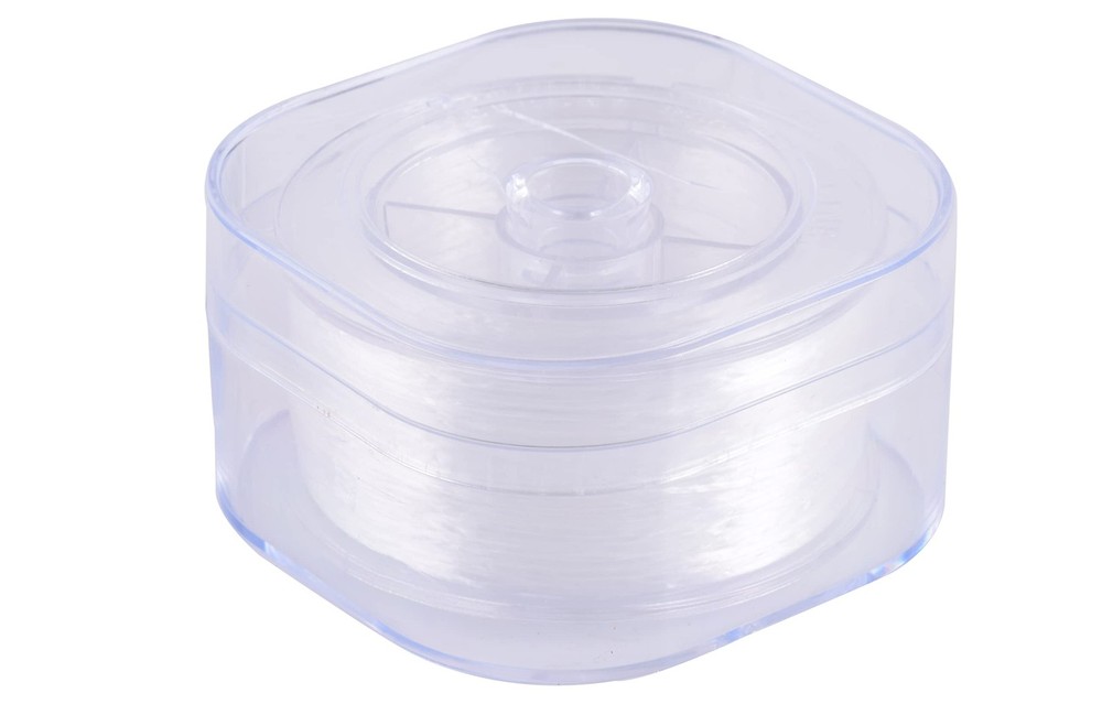 KONMAY 0.8mm White Spandex Elastic String with Flat 90 Yards,