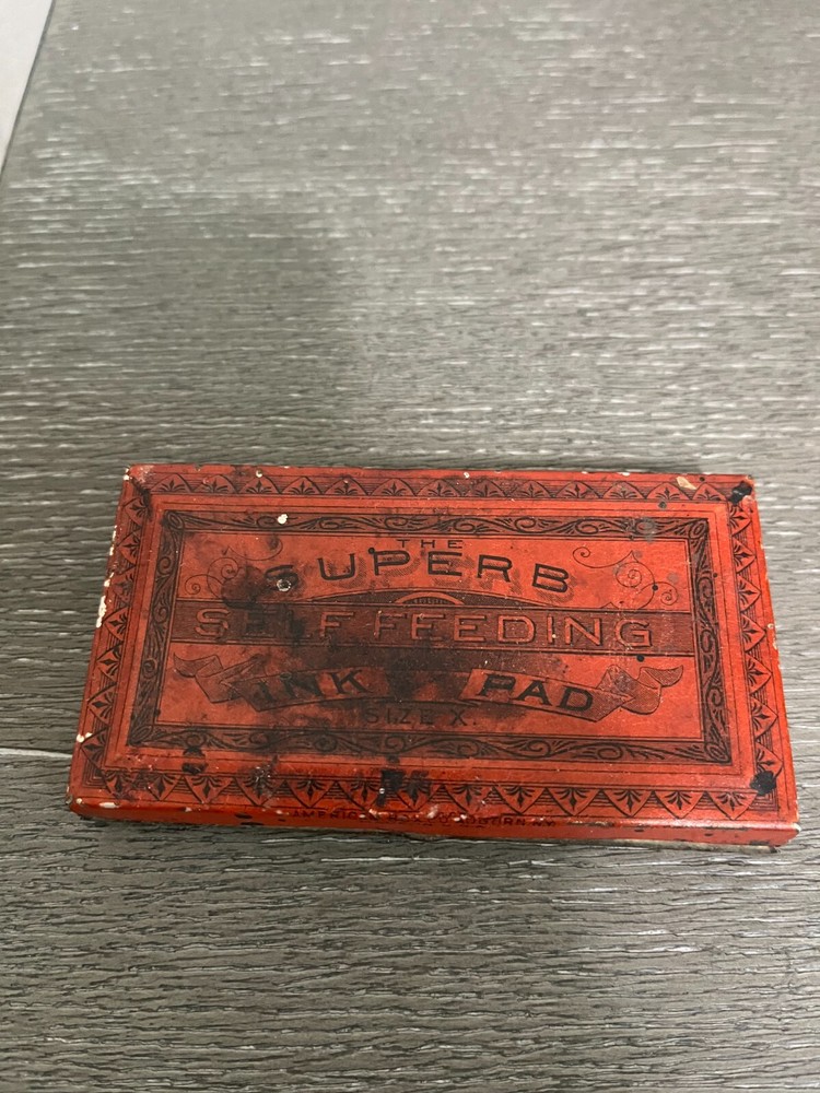 Vintage Superb Self Feeding Ink Pad Tin
