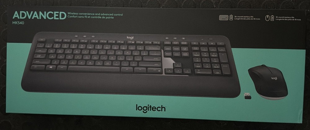 Logitech MK540 Combo Advanced Wireless Keyboard & Mouse Combo USB Receiver Black