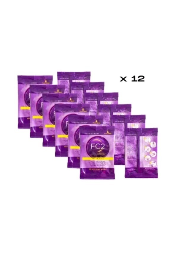 FC2 Female Internal Condoms 12 Pack  Exp: 6/17/2027 W/4 Free Packs Of Lubricants