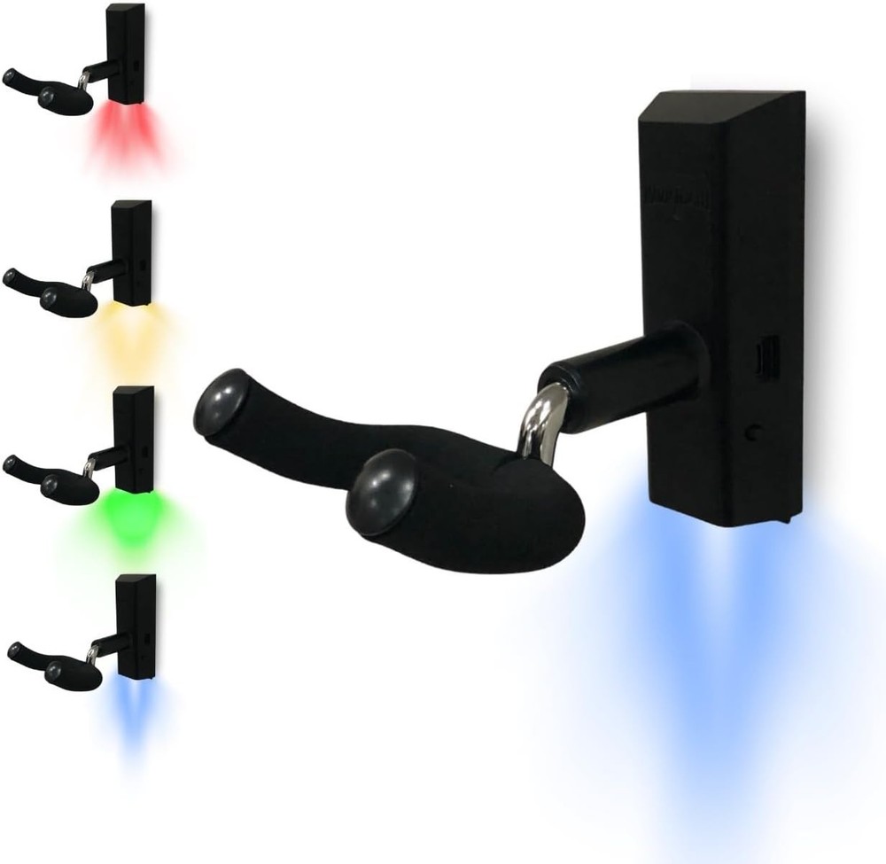 Transform Your Space: LED Guitar Wall Mount with Hidden Hardware & Color Options