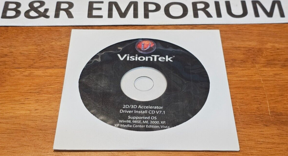 VisionTek 2D/3D Accelorator Driver Install CD V7.1 - (????) - Used CD-ROM