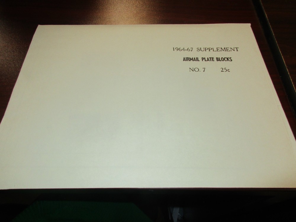 "MINKUS" 1964-6  SUPPLEMENT Airmail PLATE BLOCKS ALBUM  #7    W/FREE SHIPPING!!!