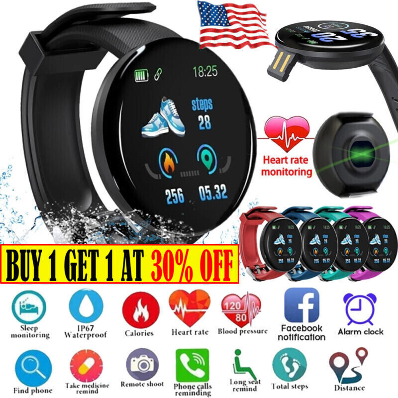 Waterproof Bluetooth Smart Watches Phone Mate Heart Rate Tracker For iOS Android
