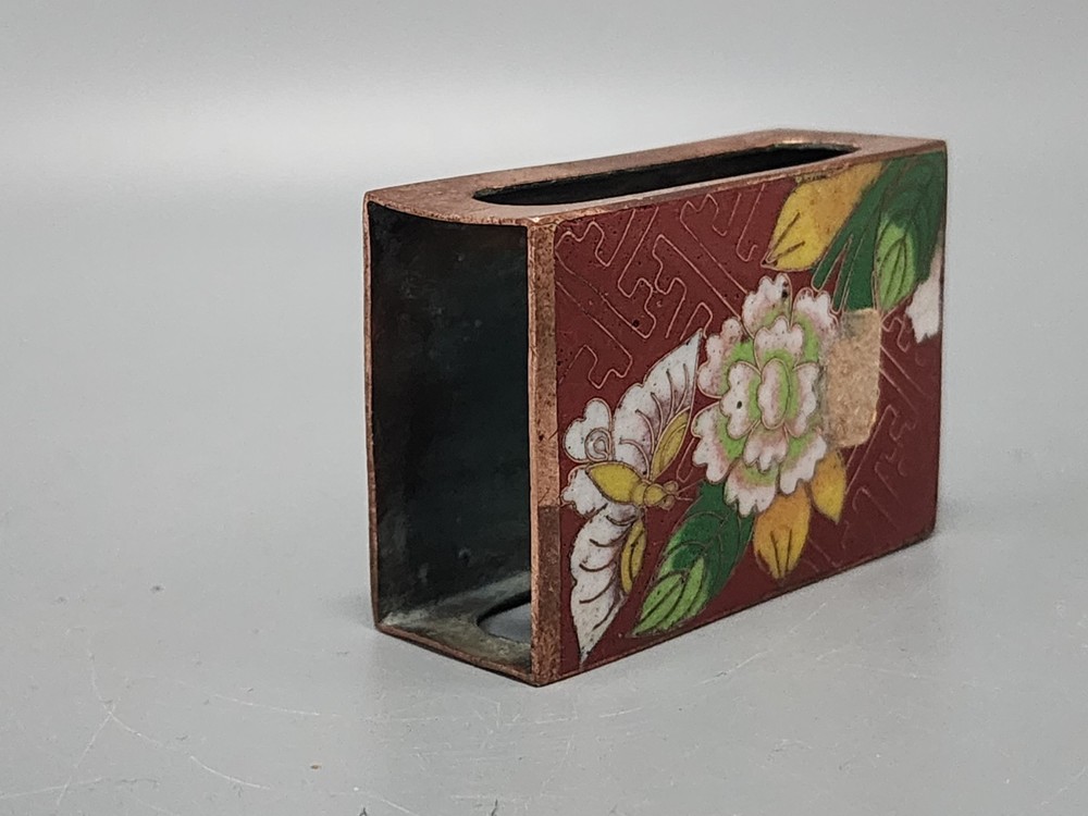 Cloissone on Copper Matchbox Holder