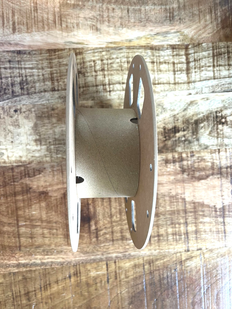 9 Empty 3D Filament Cardboard Light Brown Spools - 8" in diameter
