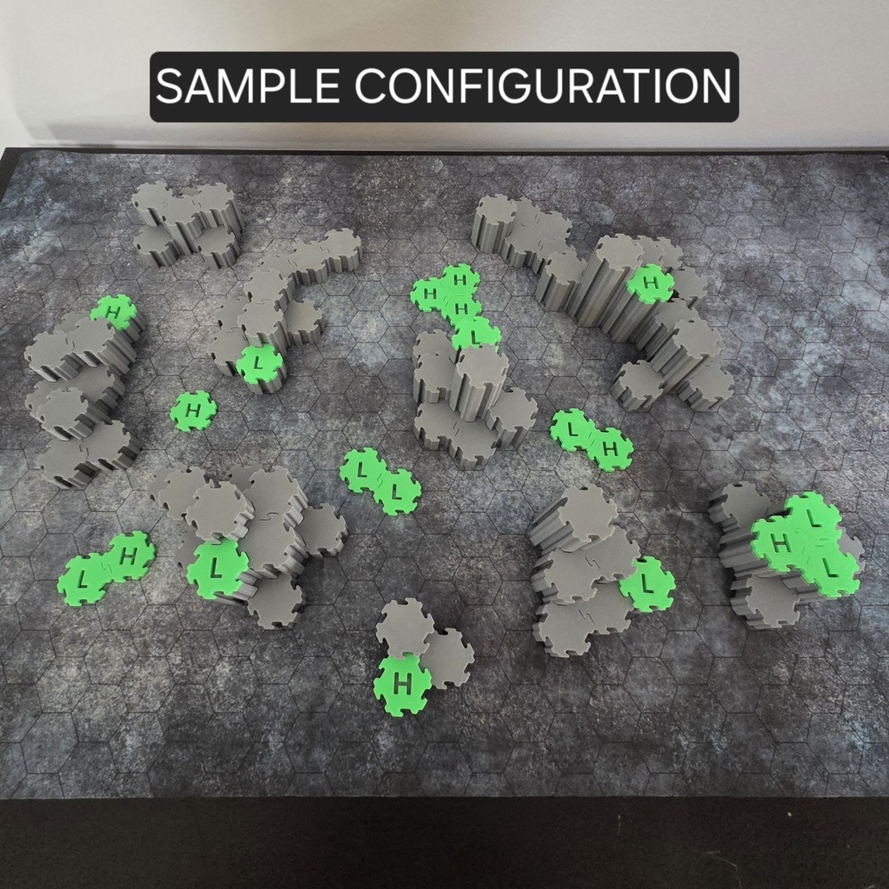 Battletech 92pcs Customizable 3D Interlocking Terrain - Custom Battlefield