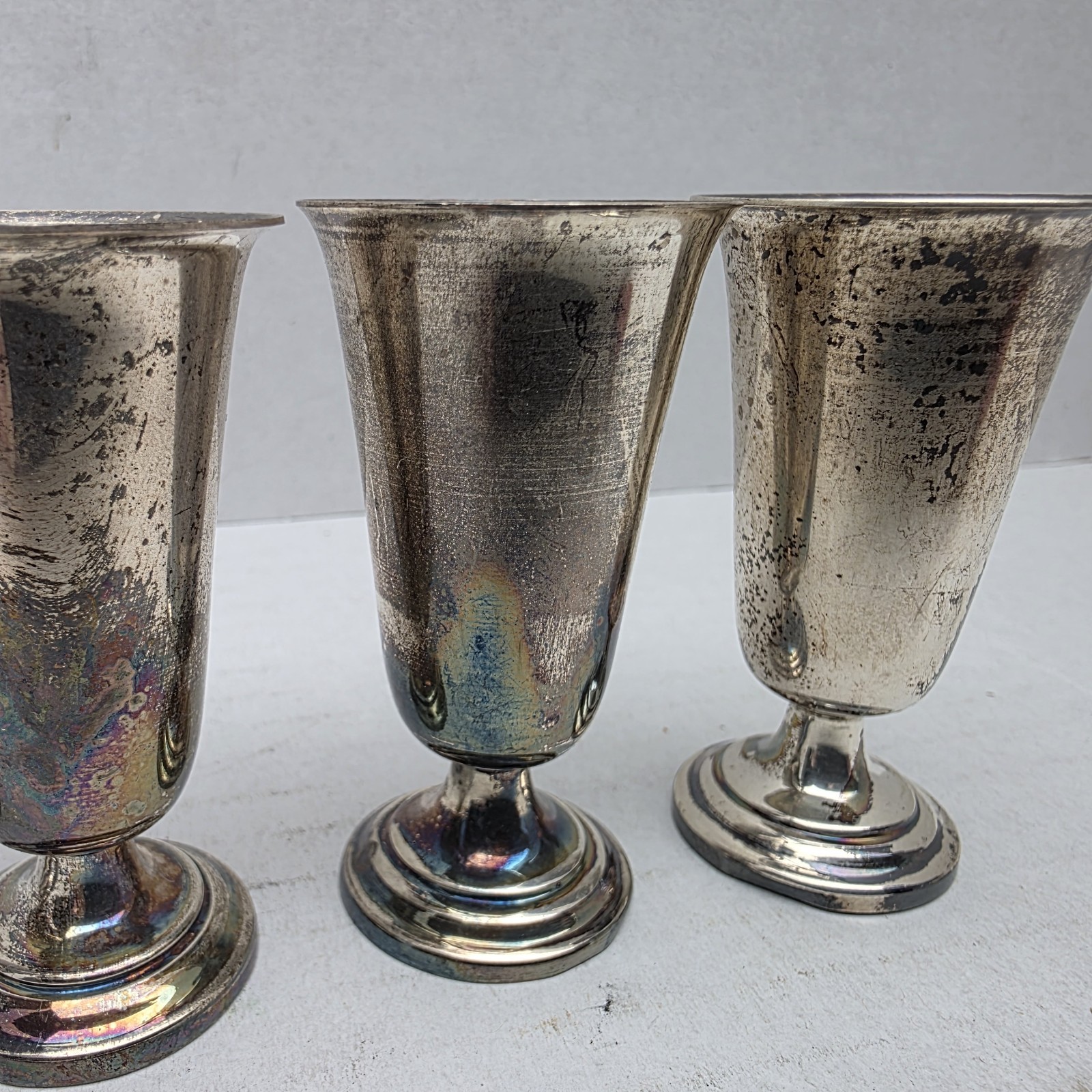 Vintage Frank M. Whiting Sterling Silver Cordial Glasses Set of 6 Shot Cups 100g