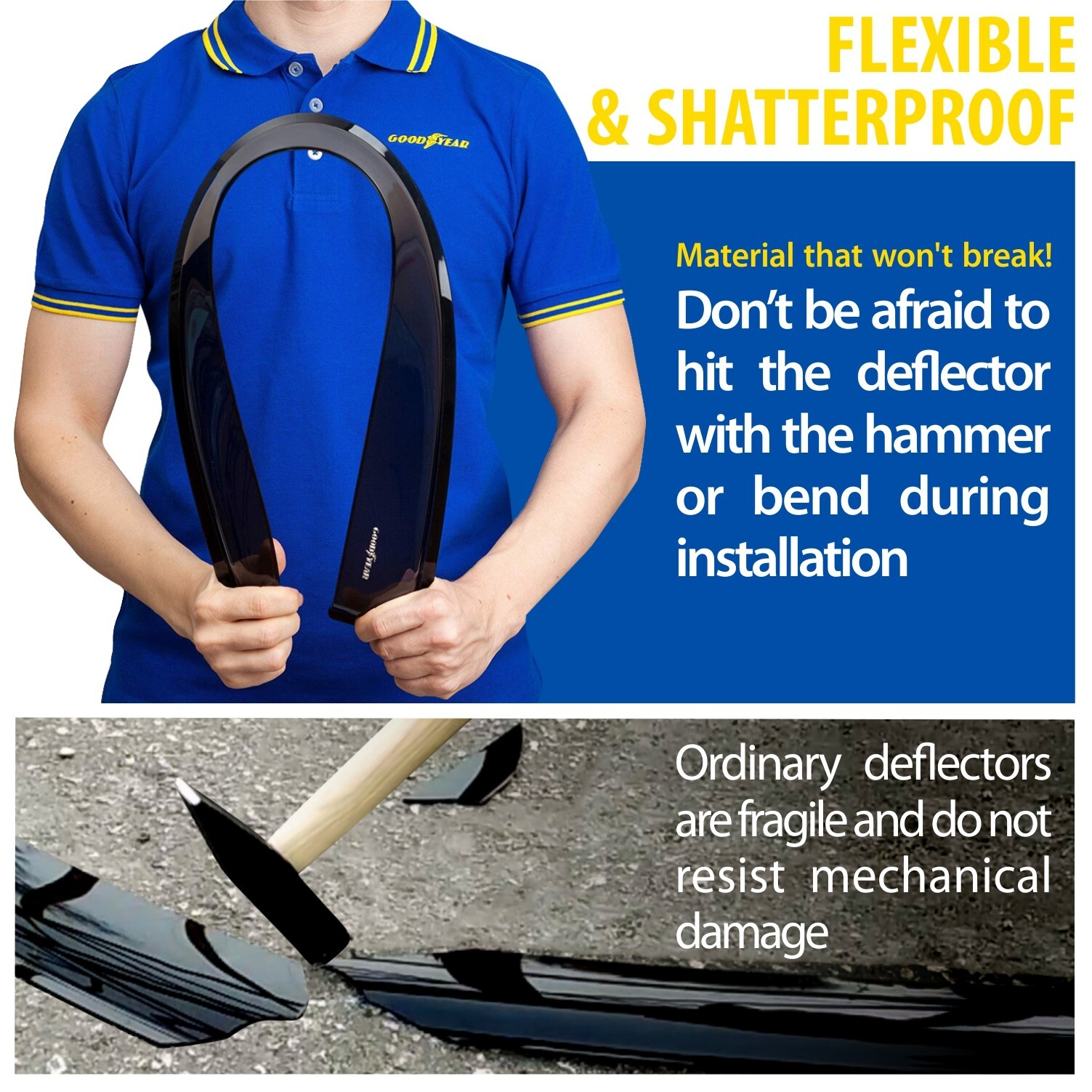 Rain Guards Vent Visors Shade for 20-24 Chevy Silverado Crew Cab 2500/3500