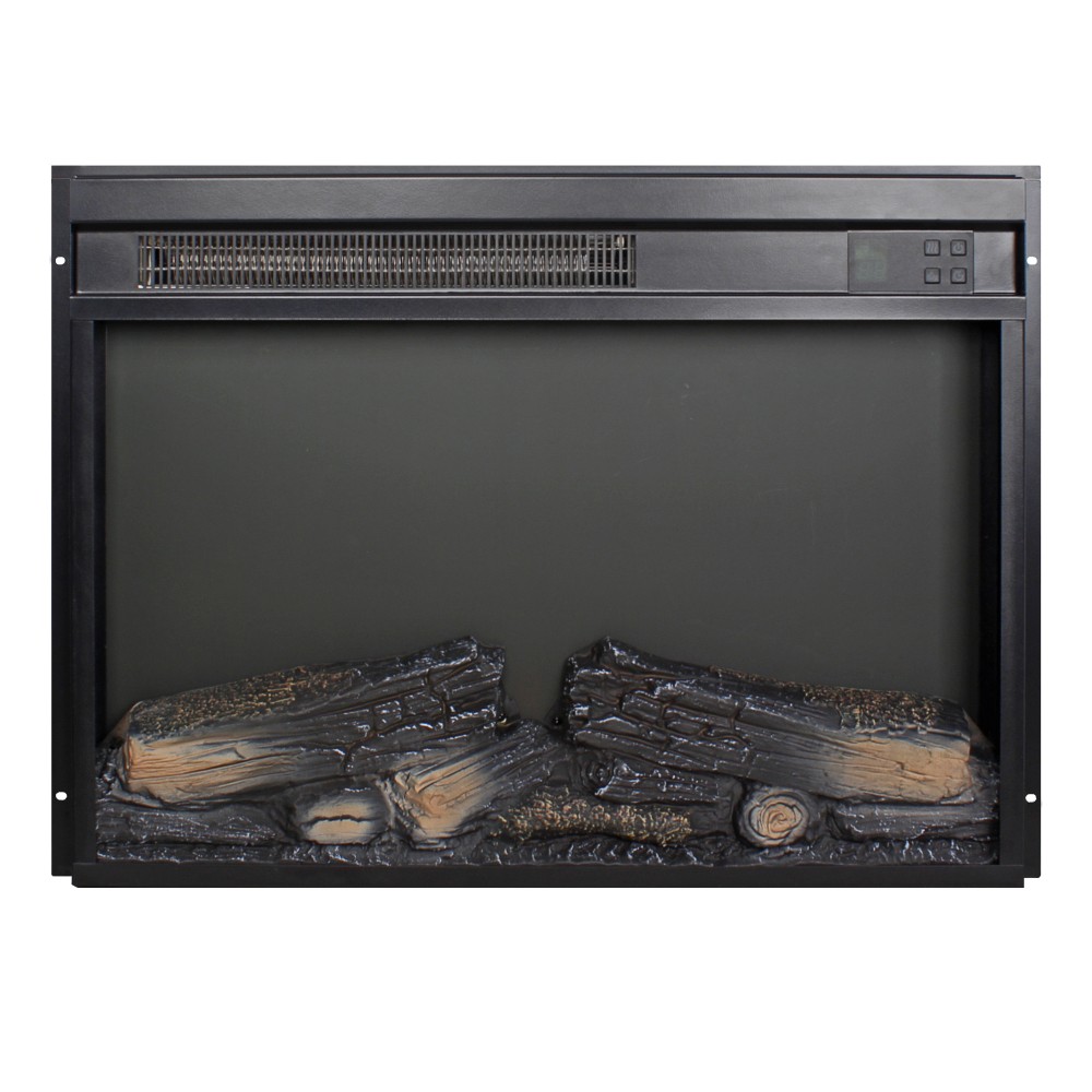 23''electric Fireplace Insert Ultra Thin Heater w Realistic Flame Remote Control