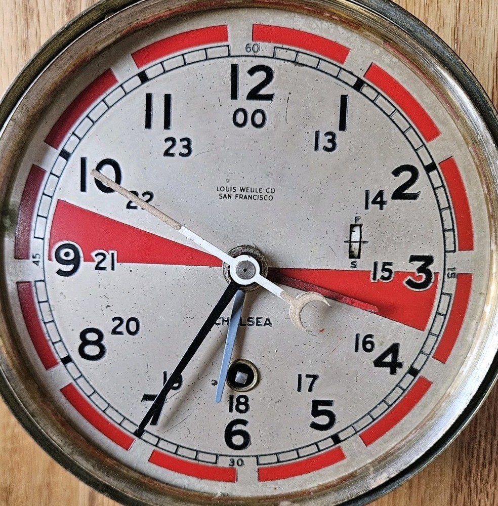 Chelsea Solid Brass Radio Room clock 1940