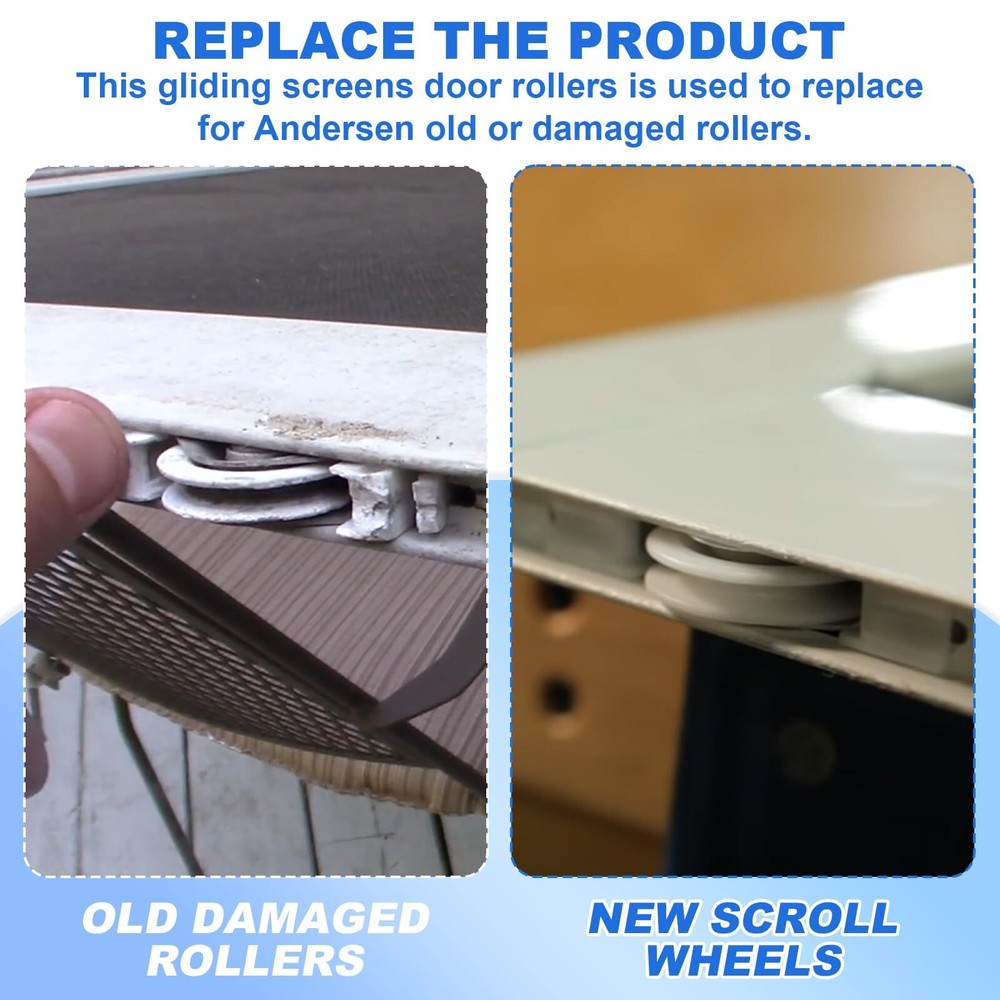 Lower Sliding Screen Door Roller Assembly Replace for Andersen Screen Door Pa...