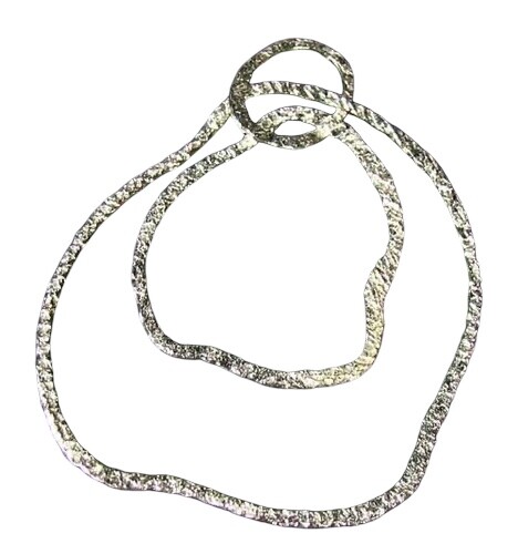 Designer Hammered Silver Loop Component Piece 10292