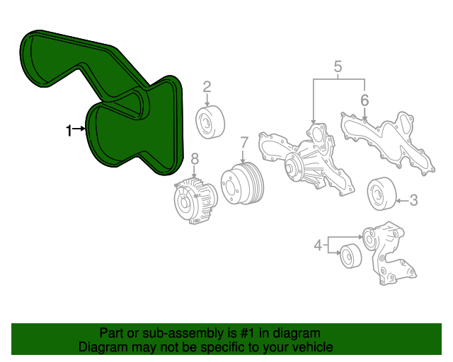 2005-2015 Toyota Tacoma V6 4.0L Serpentine Belt GENUINE OEM PART