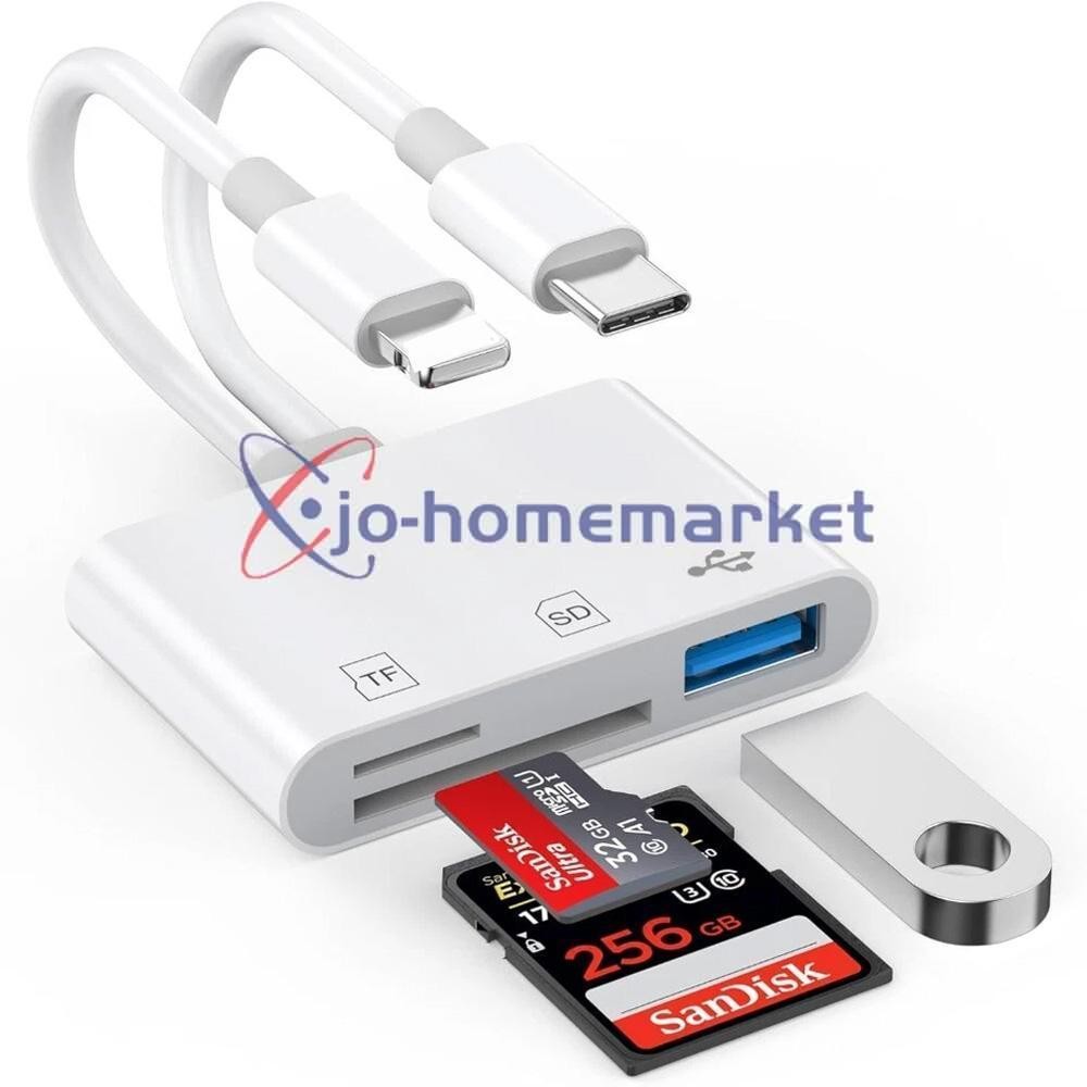 3 in 1 Memory Card Reader USB 3.0 OTG Adapter SD Card Reader For iPhone / iPad