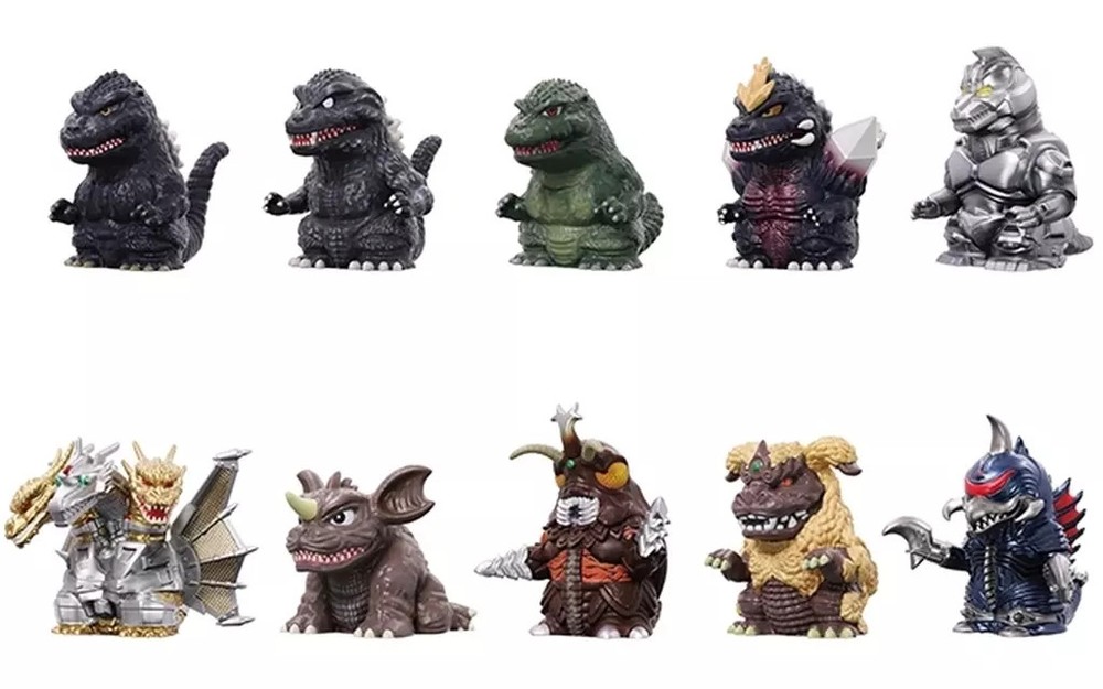 Key chain Set 10 types "Godzilla Soft Vinyl Puppet Mascot 3"