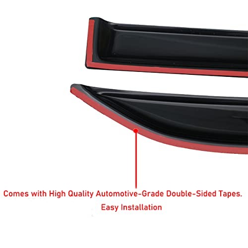 Extra Durable Outside-Mount Auto Vent Window Visor, Fits 2014-2018 Mazda 3