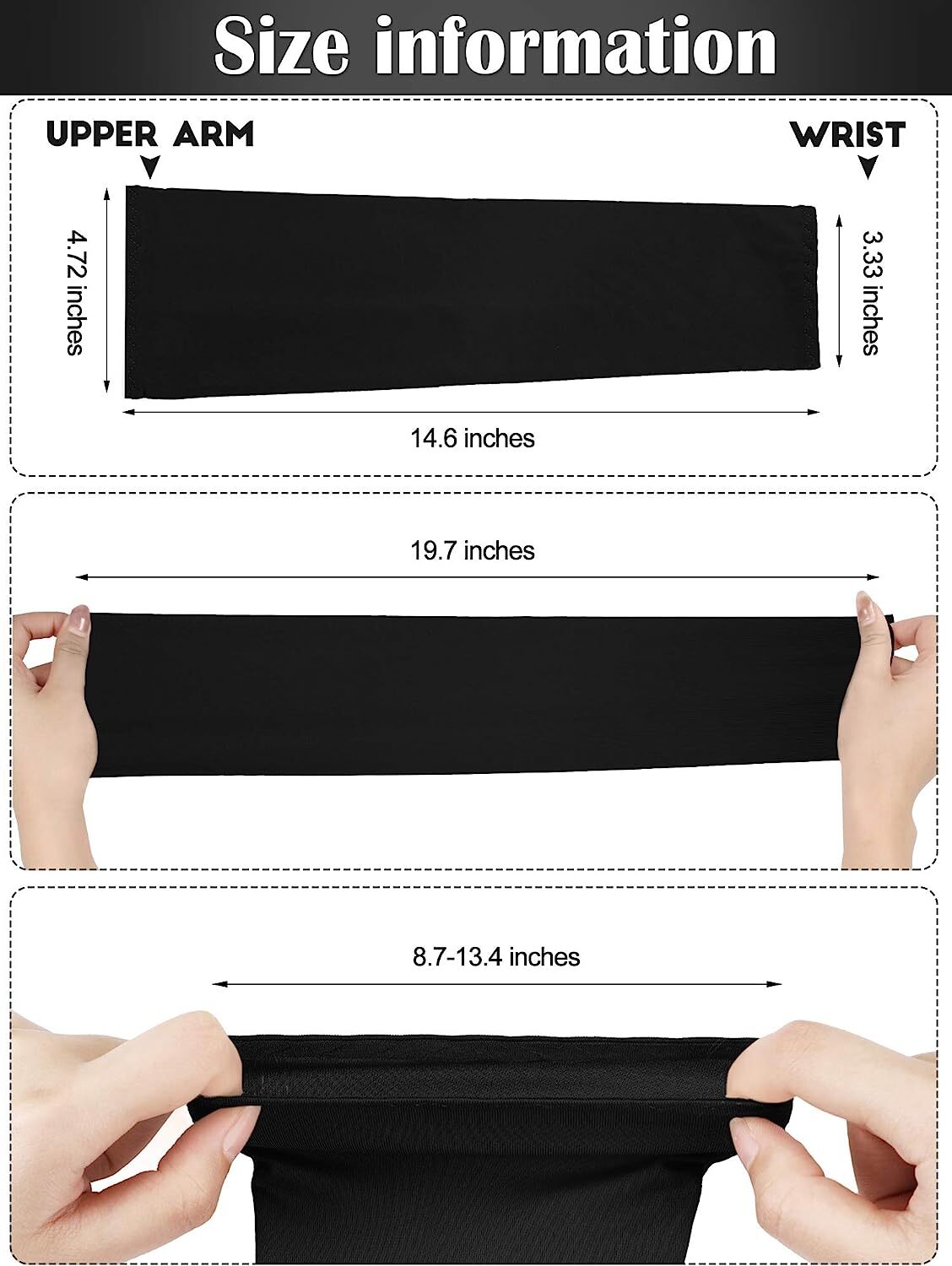 Sun Protection Arm Sleeves for Men Women Tattoo Cover Up - Cooling Sports Sleeve