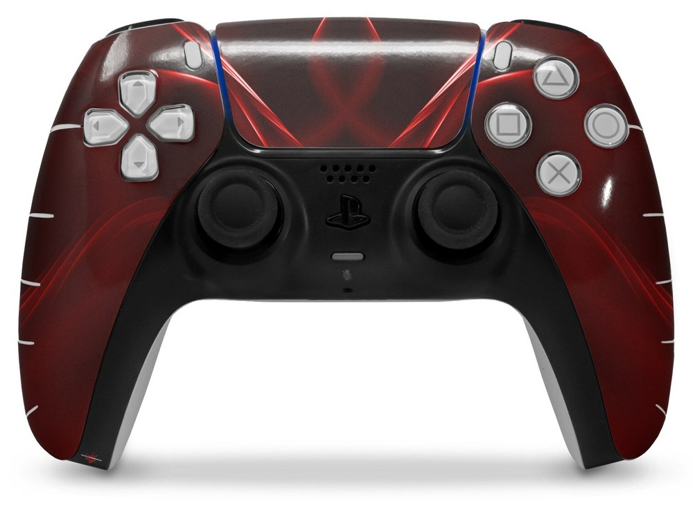 Skin Sony PS5 Controller Abstract 01 Red