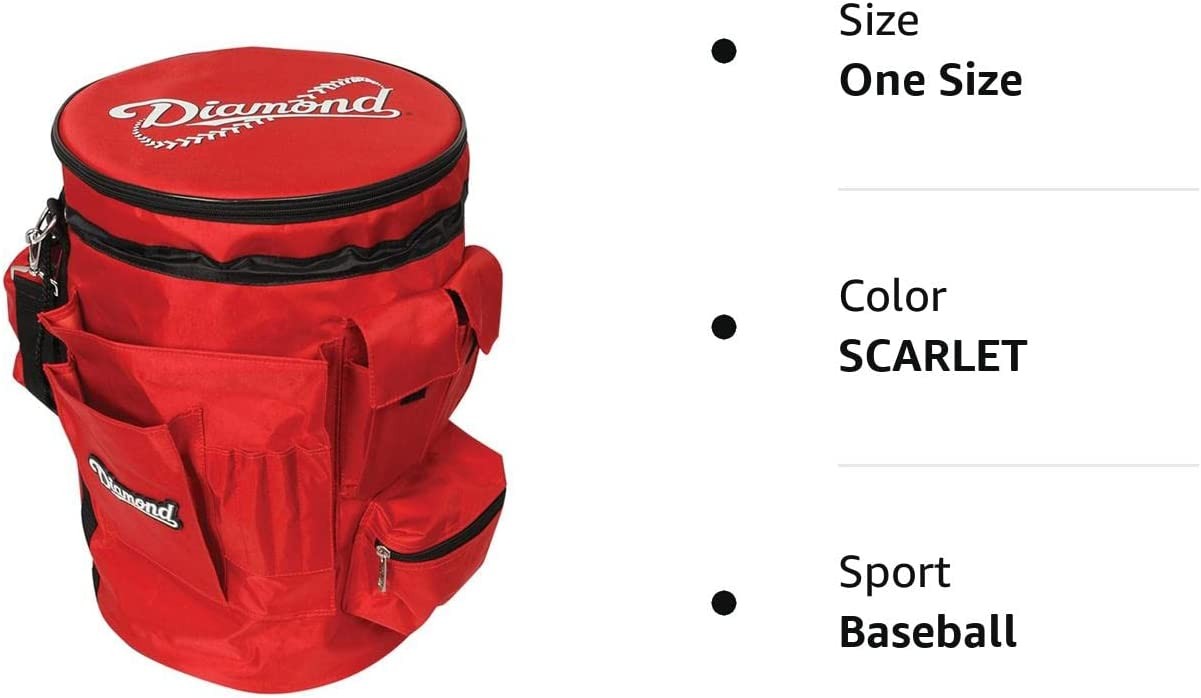 Diamond Sports Bucket Organizer Sleeve Baseball/Softball SCARLET
