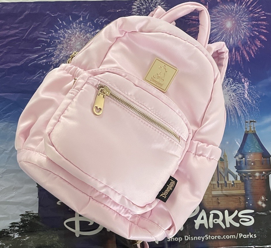 Disneyland Pink Quilted Mickey Gold Tone Hardware Mini Backpack New