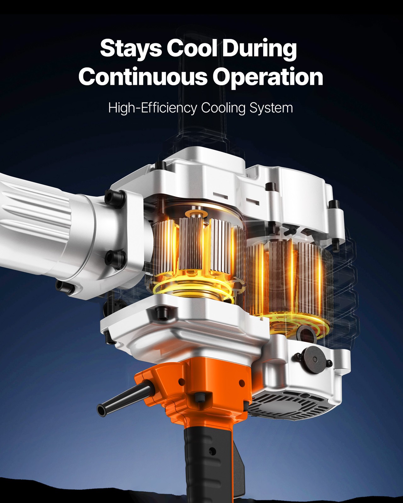 VEVOR Demolition Jack Hammer Electric Concrete Breaker 2100 W 1650 BPM Trolley