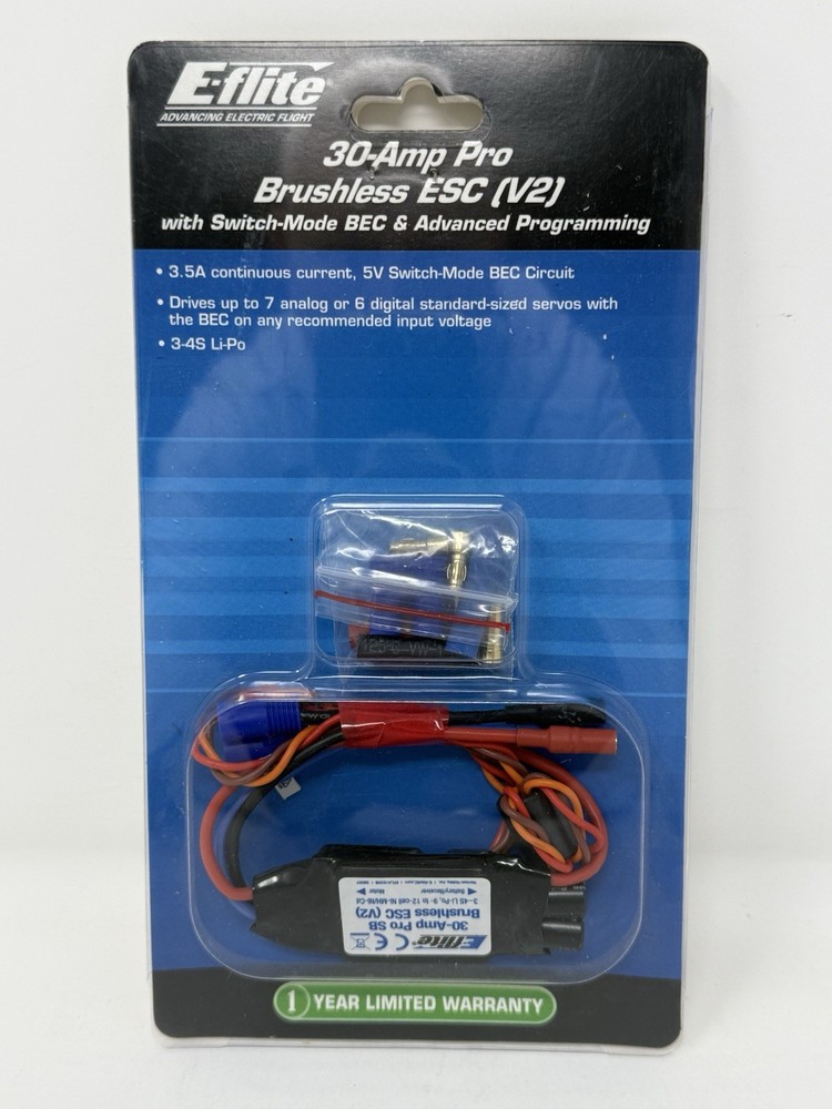 NEW E-flite 30-Amp Pro Switch-Mode BEC Brushless ESC (V2) Speed Control