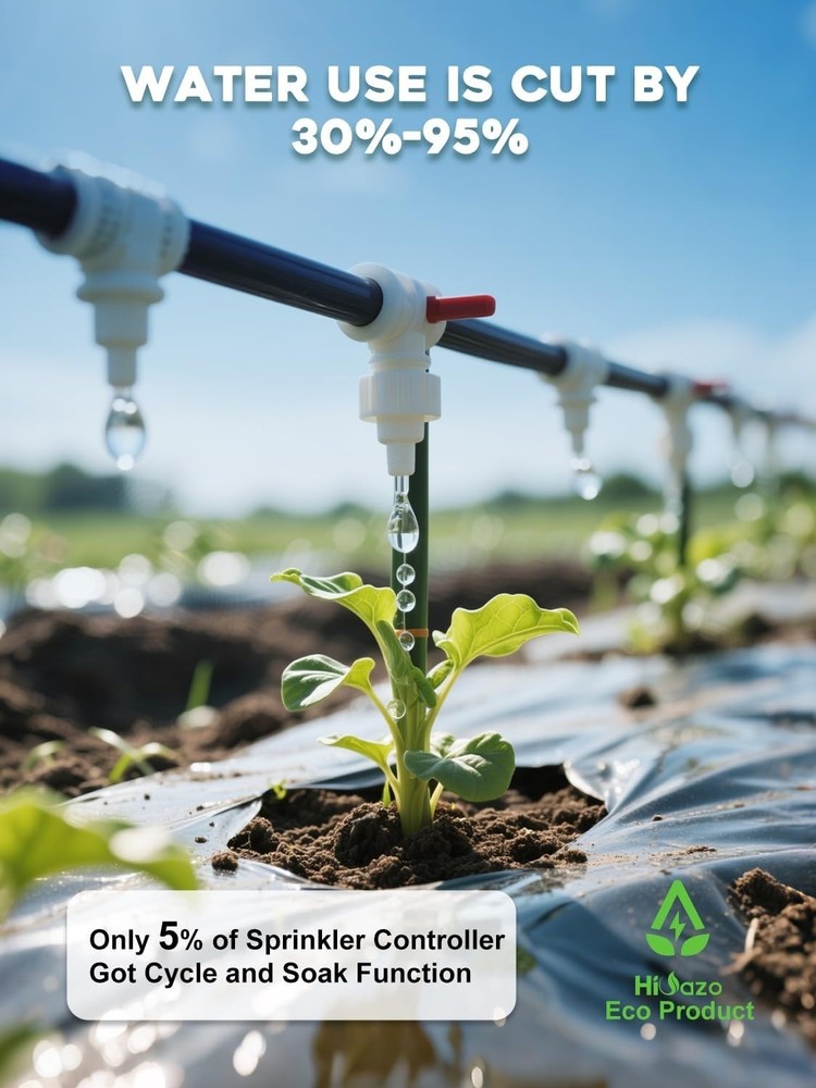 Smart WiFi Sprinkler Controller 6 Zone Irrigation System Weather Skip App