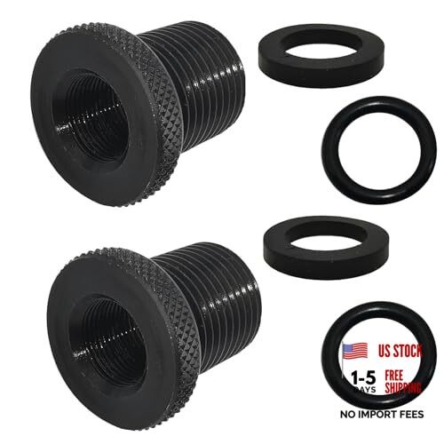 2 Pack Thread Adapters and Washers, Black