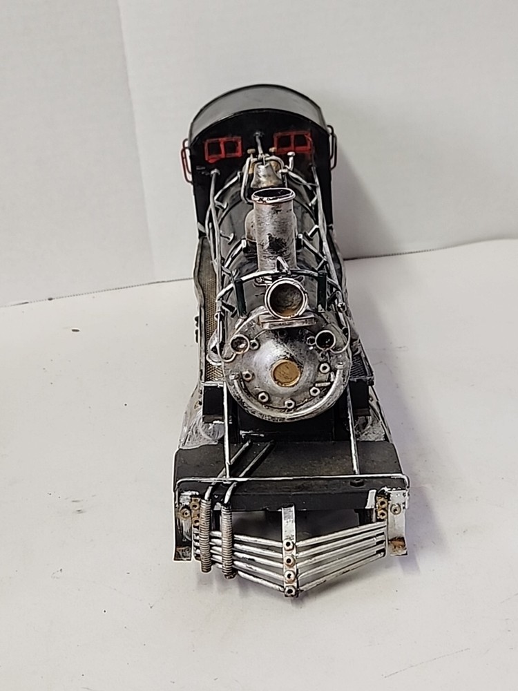 Train Engine Replica Black With Red Decor Rare