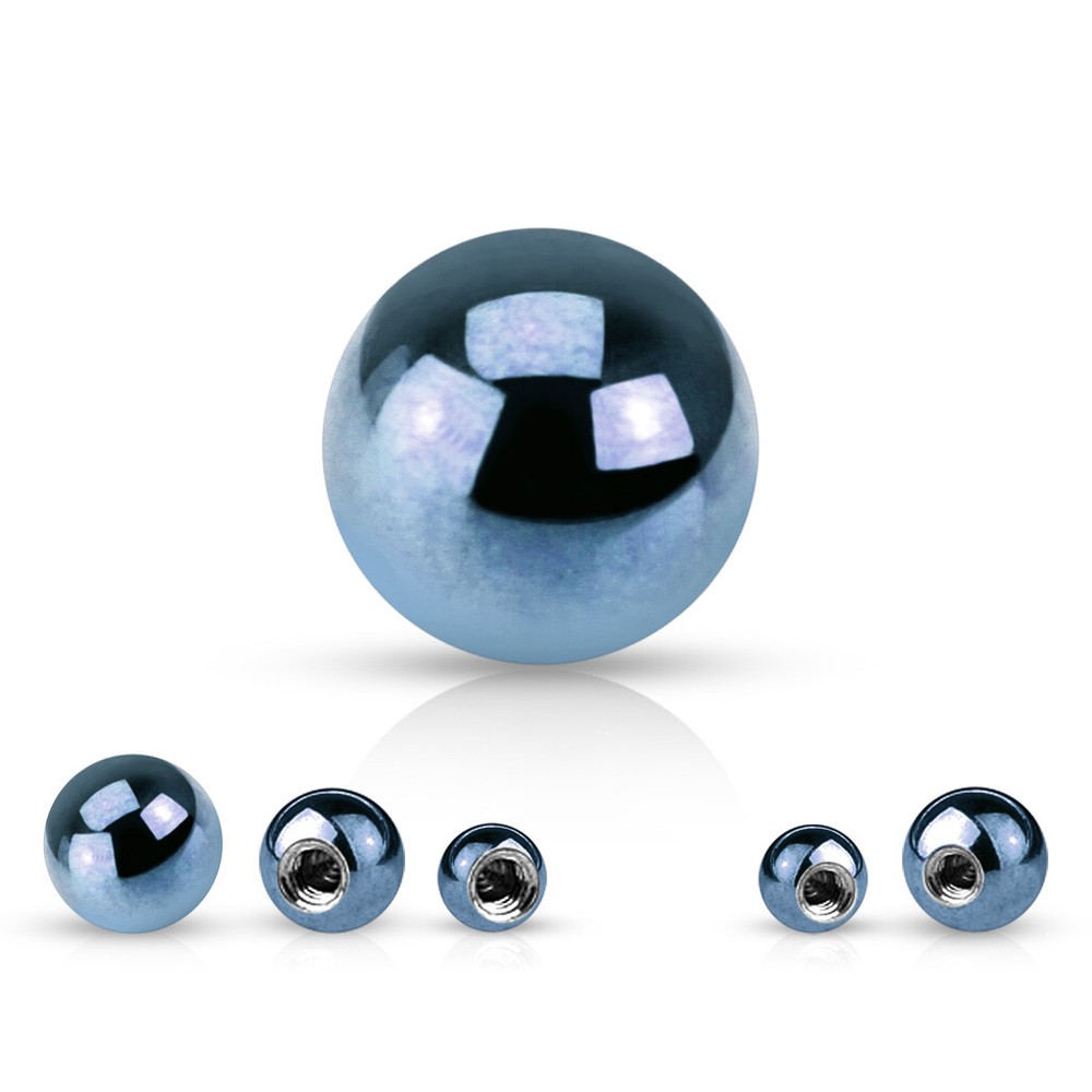 10 Pc 16G Titanium Threaded Replacement Ball For Eyebrow Ear Cartilage Piercing